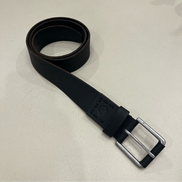 Timberland Other - Timberland Black Leather Belt with Silver Buckle